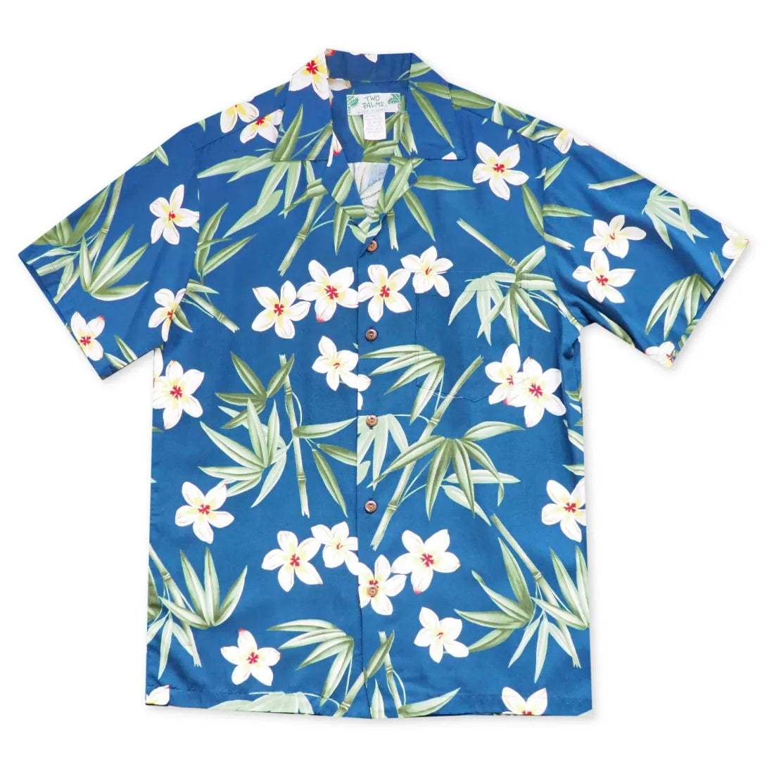 Pipiwai Indigo Hawaiian Rayon Shirt Cozy Summer Short Shirt