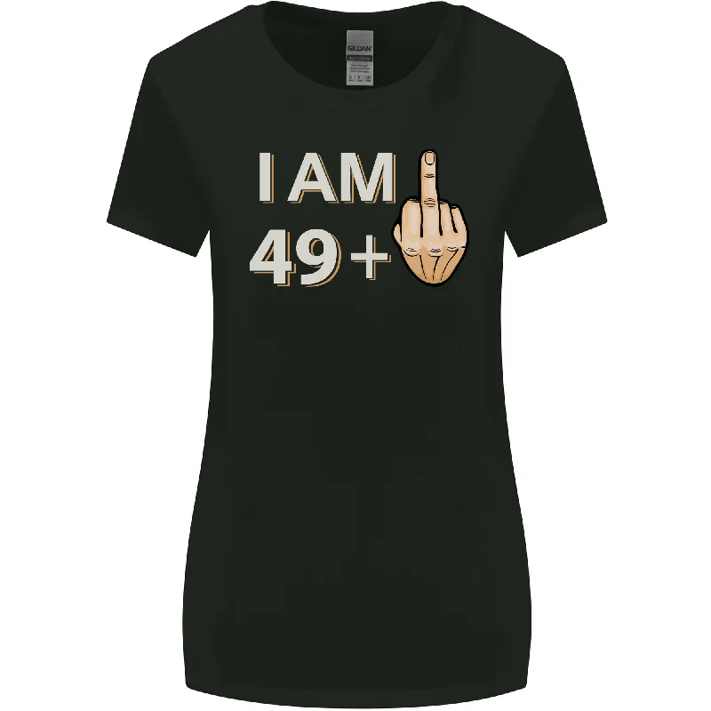 50th Birthday Funny Offensive 50 Year Old Womens Wider Cut T-Shirt Handmade Hand-knitted Hand-woven