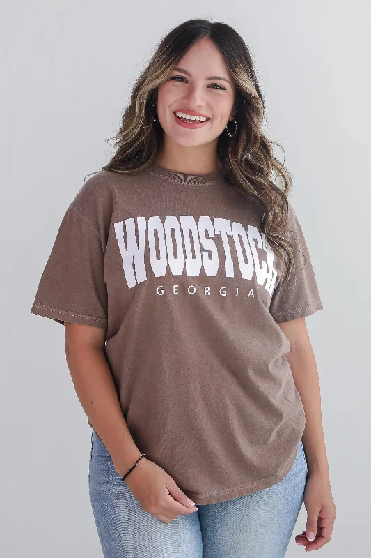 Brown Woodstock Georgia Tee Terry Blend Velvet Blend Canvas Blend