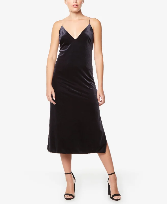 Buffalo David Bitton Velvet Midi Dress Comfortable Ruched Midi Dress