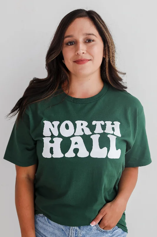 Dark Green North Hall Tee Mesh Canvas Denim