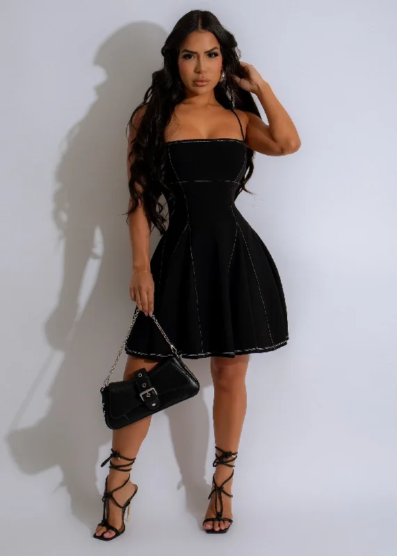 Discover Yourself Mini Dress Black Casual Mini Dress with Pockets