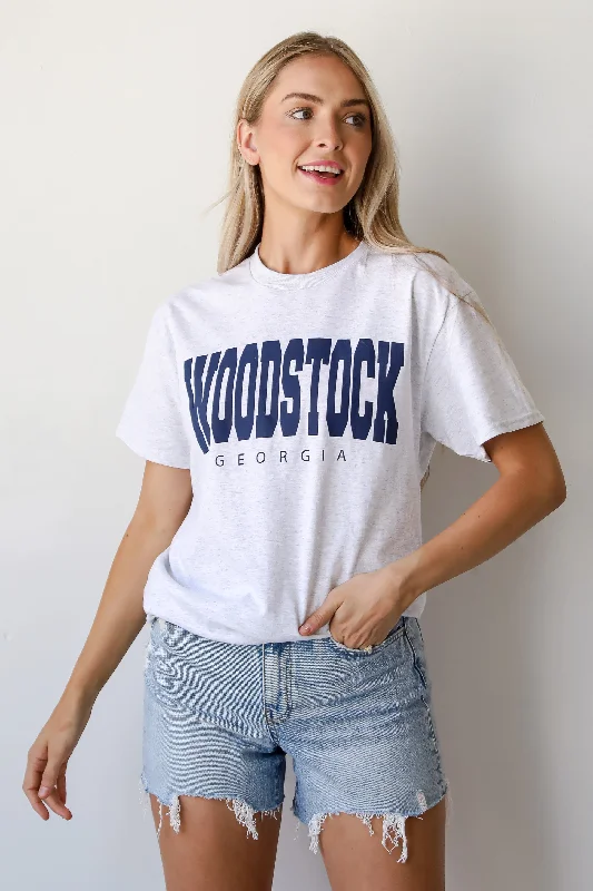 Heather Grey Woodstock Georgia Tee Iron Safe Non-Iron Wrinkle Free