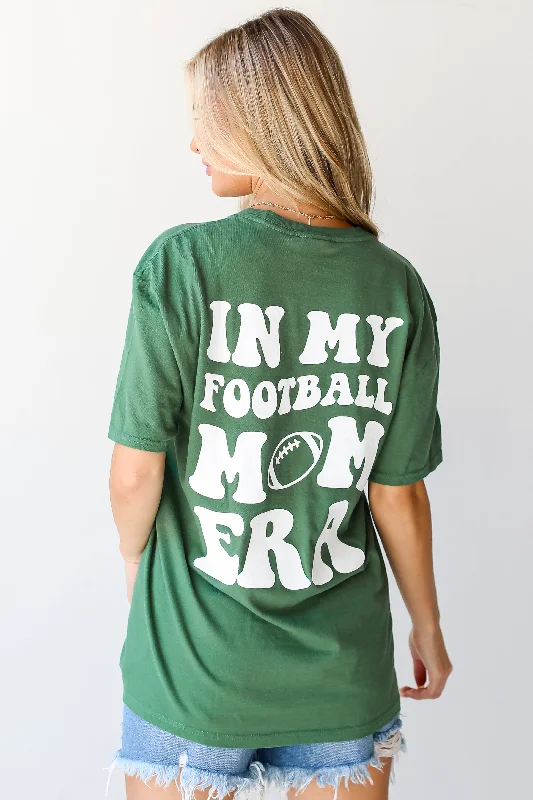 FINAL SALE - In My Football Mom Era Tee Boxy Fit Fitted Loose