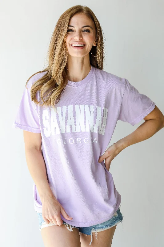 Lavender Savannah Georgia Tee Elasticated Padded Insulated