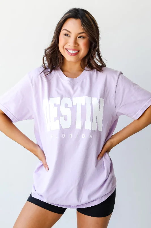 Lilac Destin Florida Tee Iron Safe Non-Iron Wrinkle Free