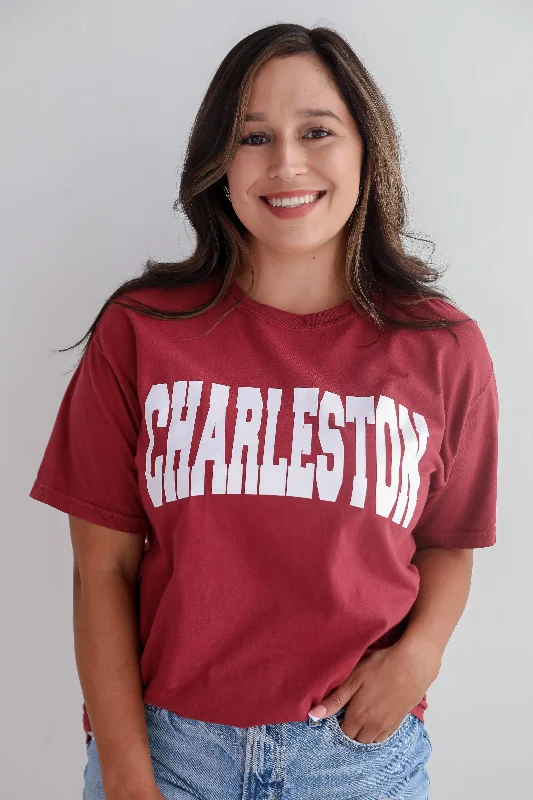 Maroon Charleston Tee Jersey Fabric Tulle Fabric Batik Fabric