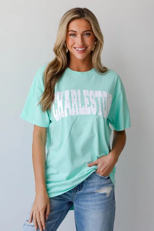 Mint Charleston Tee Hooded Caped Shawl Collar