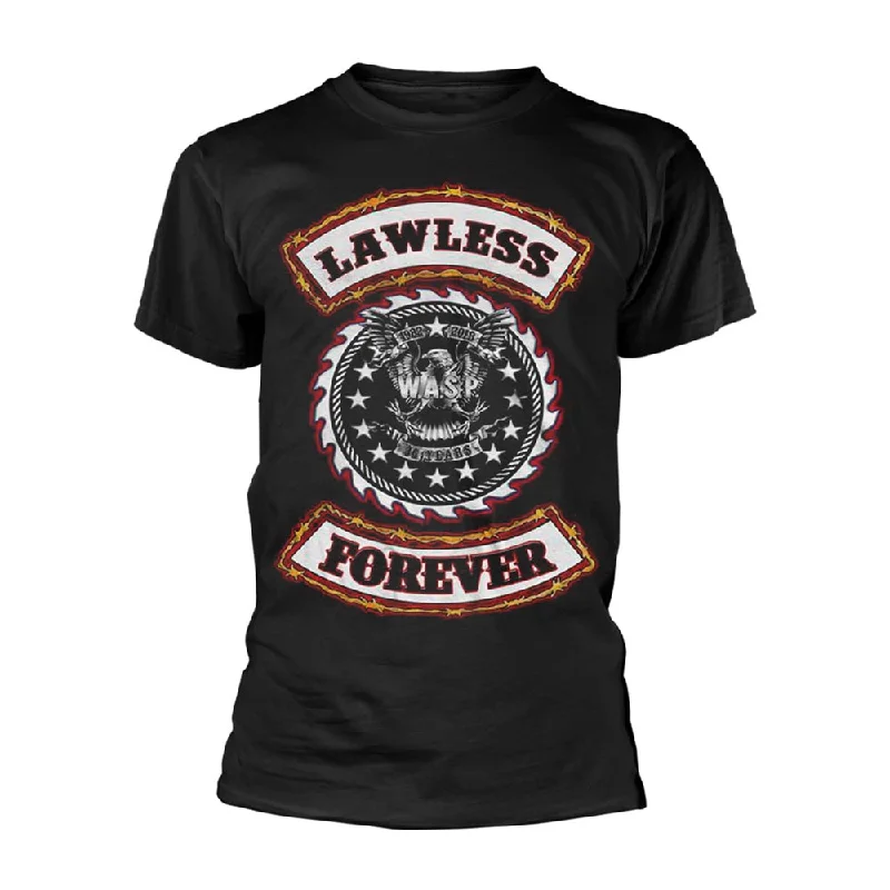 W.A.S.P. Unisex T-shirt: Lawless Forever Handmade Hand-knitted Hand-woven