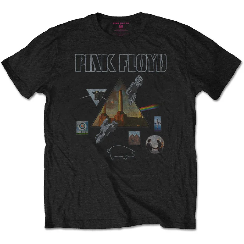 Pink Floyd | Official Band T-Shirt | Montage Real Fur Shearling Chenille