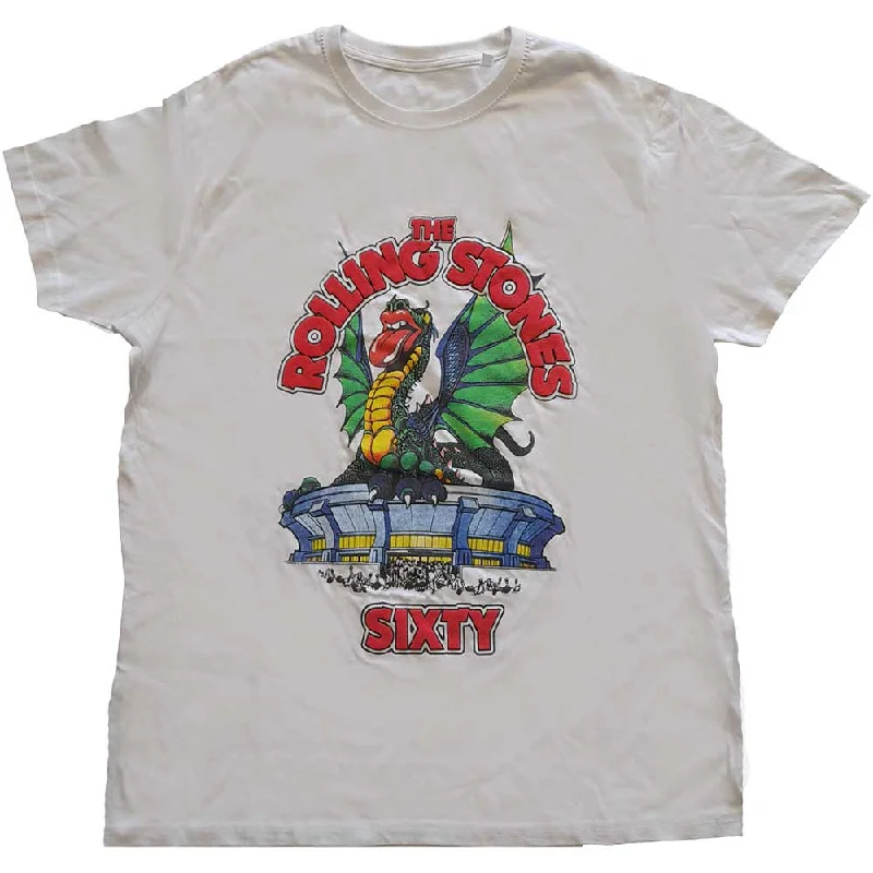 The Rolling Stones | Official Band T-Shirt | Sixty Stadium Dragon (Puff Print) Elasticated Padded Insulated