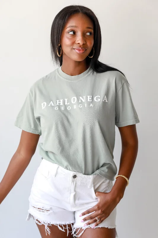 Sage Dahlonega Georgia Block Letter Tee Welt Pockets Slit Pockets Flap Pockets