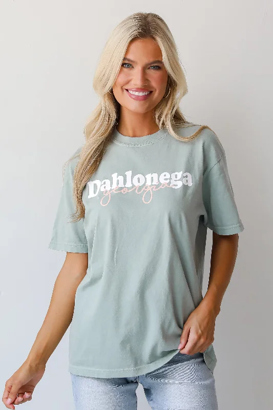 Sage Dahlonega Georgia Script Tee Mesh Blend Leather Blend Suede Blend