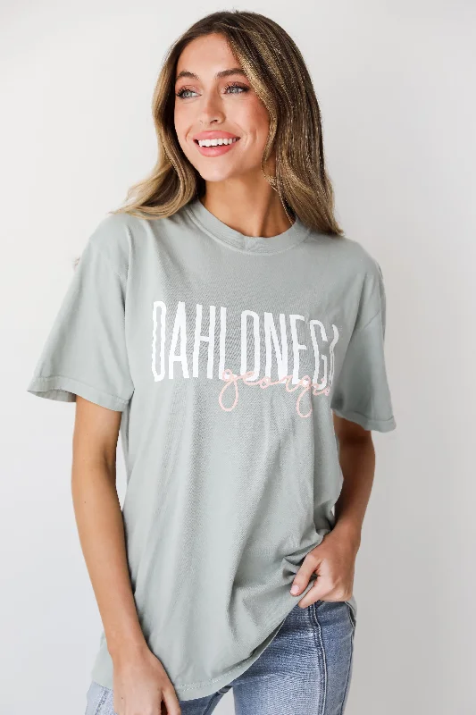 Dahlonega Georgia Script Tee Boxy Fit Fitted Loose