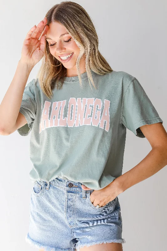 Sage Dahlonega Tee Polka Dot Checkered Tartan