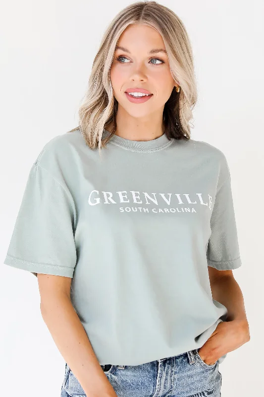 Sage Greenville South Carolina Tee Chenille Brocade Lace