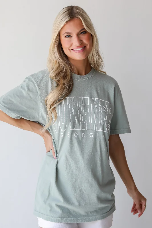 Sage Suwanee Georgia Tee Print Jacquard Patchwork