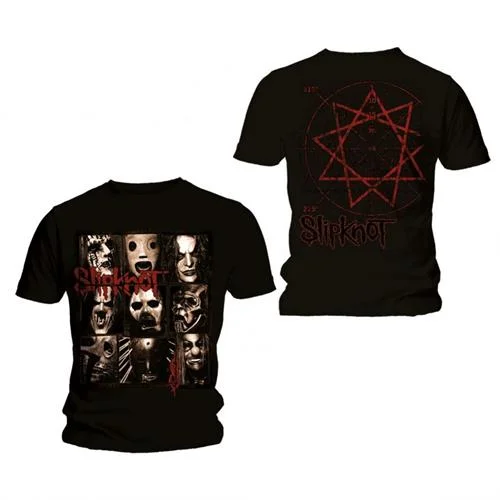 Slipknot | Official Band T-Shirt | Mezzotint Decay (Back Print) Graphic T-Shirt Round Neck Polyester