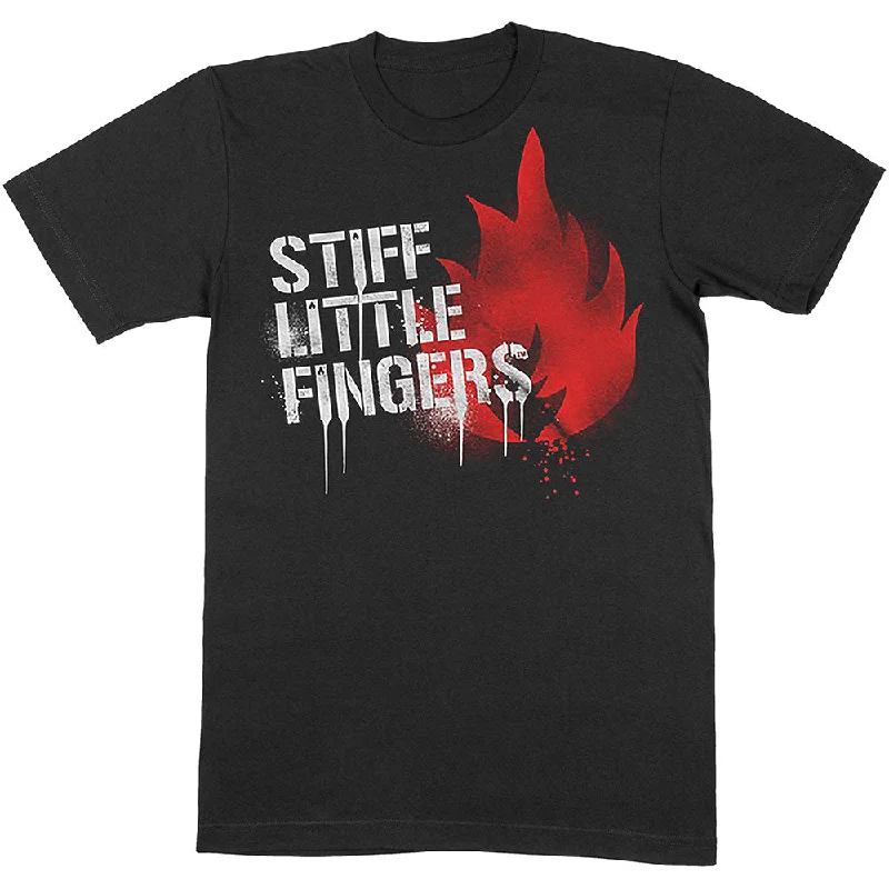 Stiff Little Fingers | Official Band T-Shirt | Graffiti Sequined Glittery Shiny