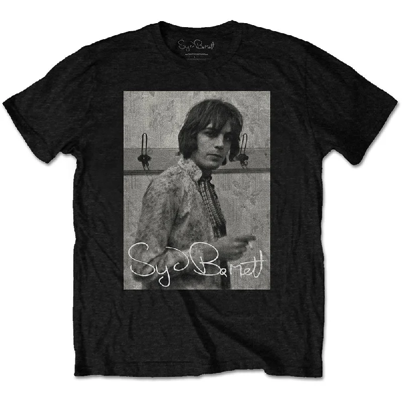 Syd Barrett | Official Band T-Shirt | Smoking Mesh Blend Leather Blend Suede Blend