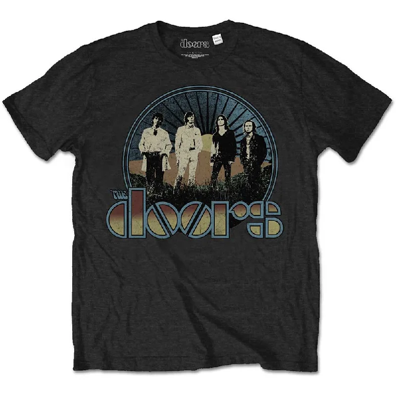 The Doors | Official Band T-Shirt | Vintage Field Basic T-Shirt Crew Neck Short Sleeve