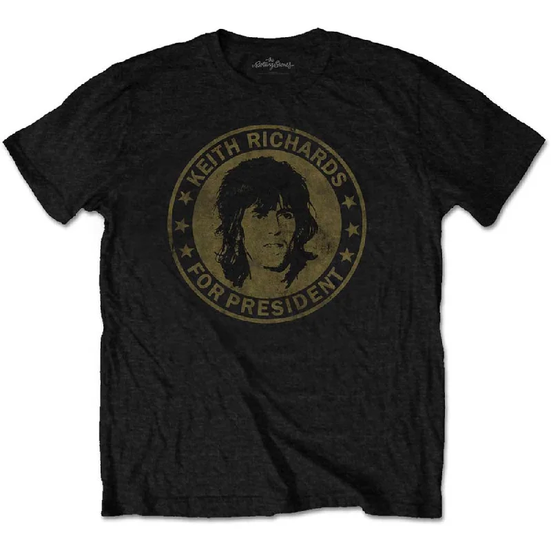 The Rolling Stones | Official Band T-Shirt | Keith for President Real Fur Shearling Chenille