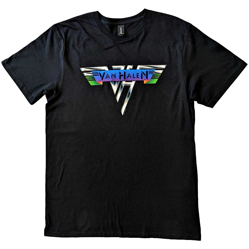 Van Halen | Official Band T-Shirt | Original Logo Hooded Caped Shawl Collar