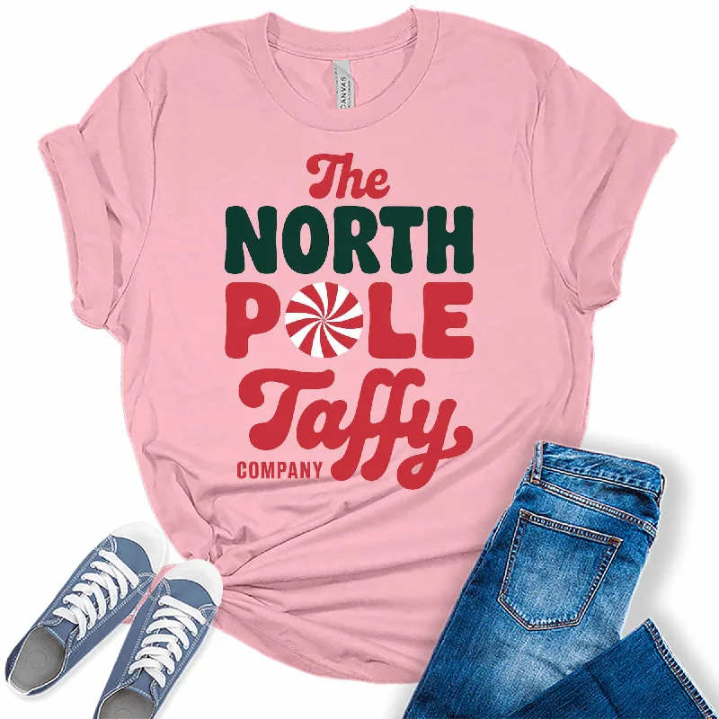 Women's North Pole Taffy Company Graphic Tees Graphic Embroidered Appliqued