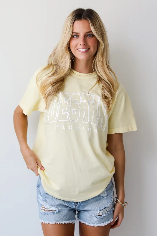 Yellow Destin Florida Tee Mesh Canvas Denim