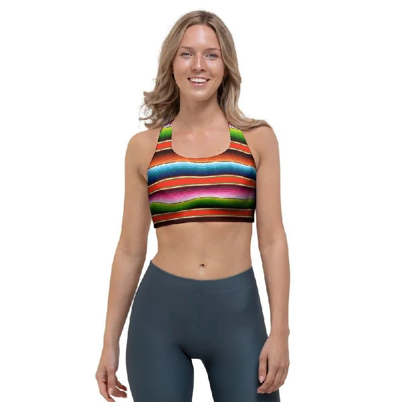 Baja Mexican Sports Bra Padded Push-Up Bra