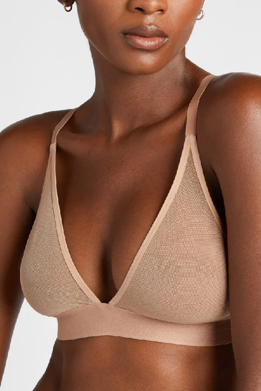 Sieve Triangle Bra in Buff Soft Padded Bralette