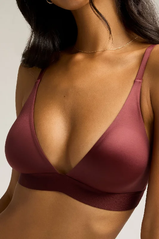 Glacé Triangle Bra in Garnet Soft Cup Bra