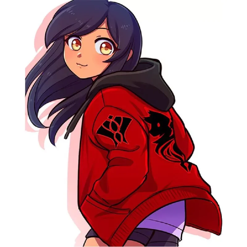 Lycan Aphmau Aaron Hoodie Hoodie with Hem Detail Decorative Unique