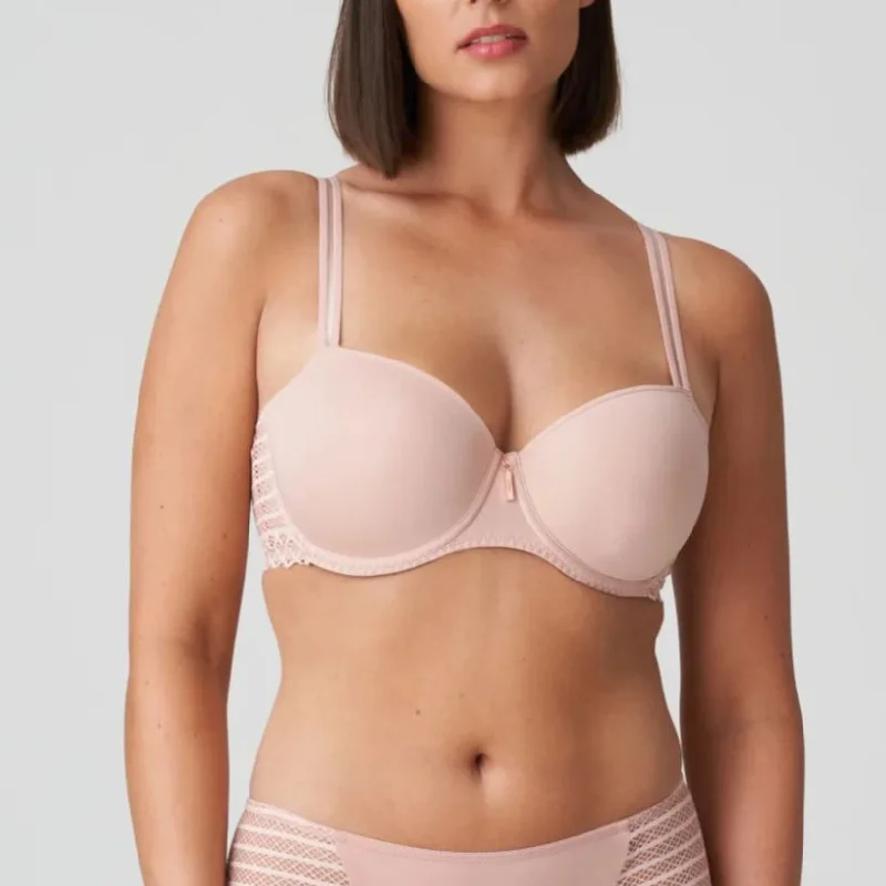 Prima Donna Twist East End Balcony Bra 0241932 in Powder Rose Sexy Mesh Bralette