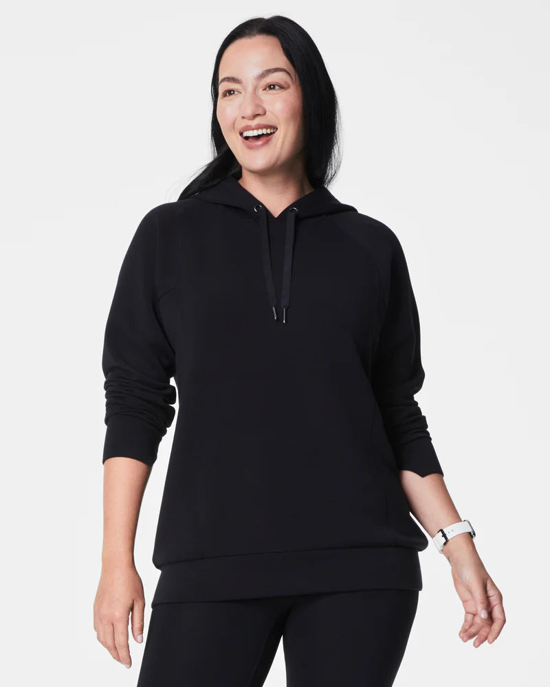 Spanx: AirEssentials Classic Hoodie in Very Black 50763R Hoodie with Patch Decorative Personalized