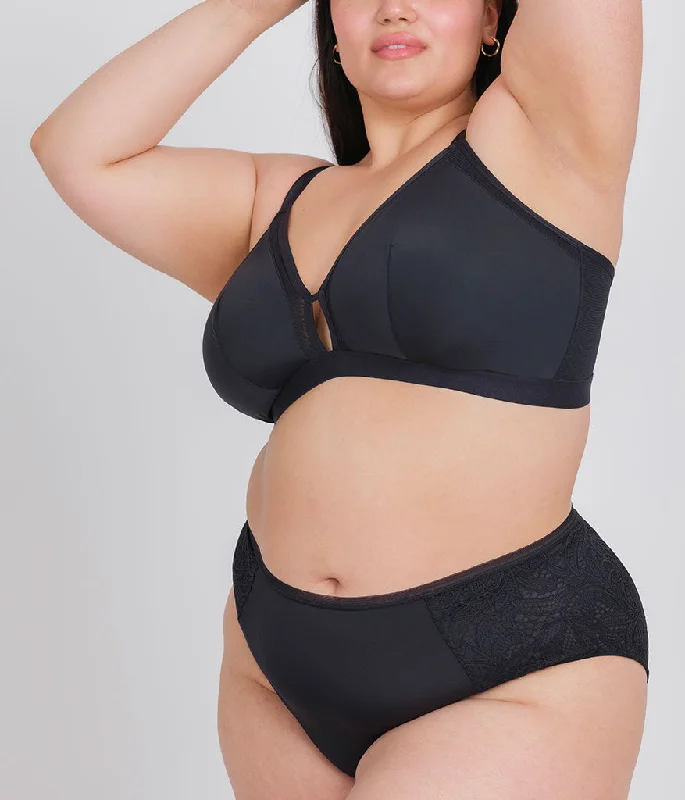 The Busty Bra: Jet Black Soft Mesh Bralette