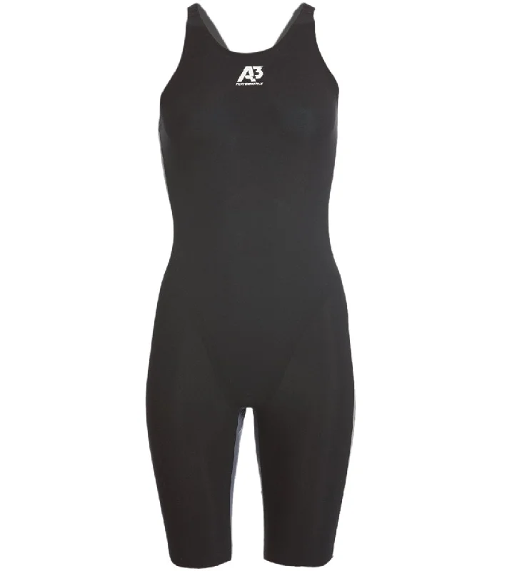 A3 Performance Women's VICI Closed Back Tech Suit Swimsuit Black Quick-Dry Tankini