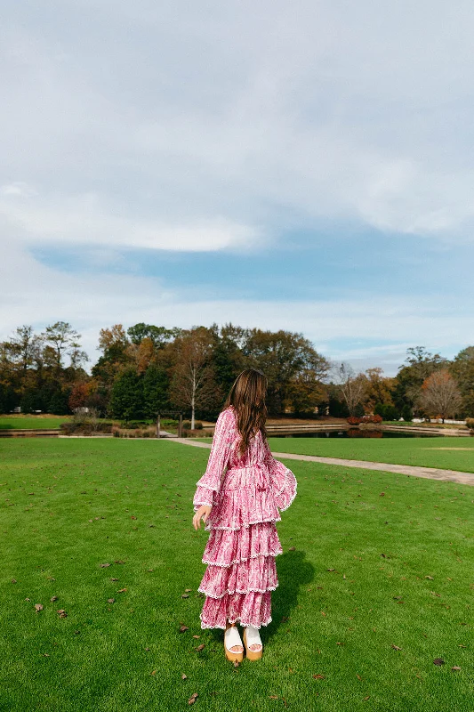 Adley Maxi Dress - Fuchsia Stylish Longline Maxi Dress