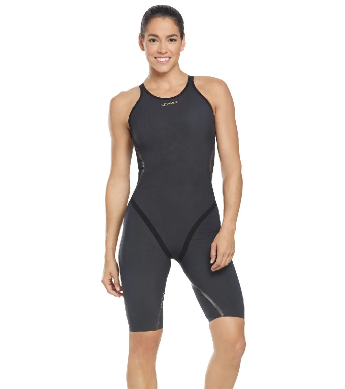 FINIS Women's Rival 2.0 Closed Back Kneeskin Tech Suit Swimsuit Black Two-Piece Beachwear