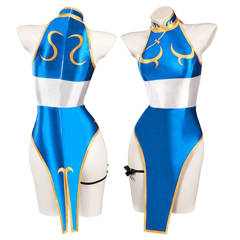 Game Street Fighter 6 Chun-Li Swimsuit Cosplay Costumes Beach Ready Swimsuit