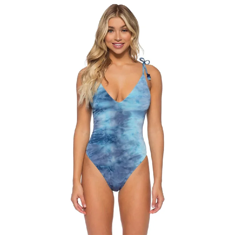 Isabella Rose Tie Dye One Piece Womens Swimsuit Chic Bikini Set