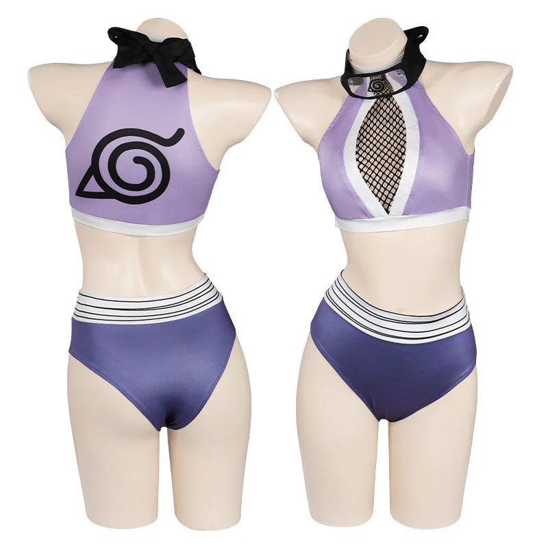 Naruto Hyuga Hinata Swimsuit Cosplay Costumes Sexy Cutout Swimsuit