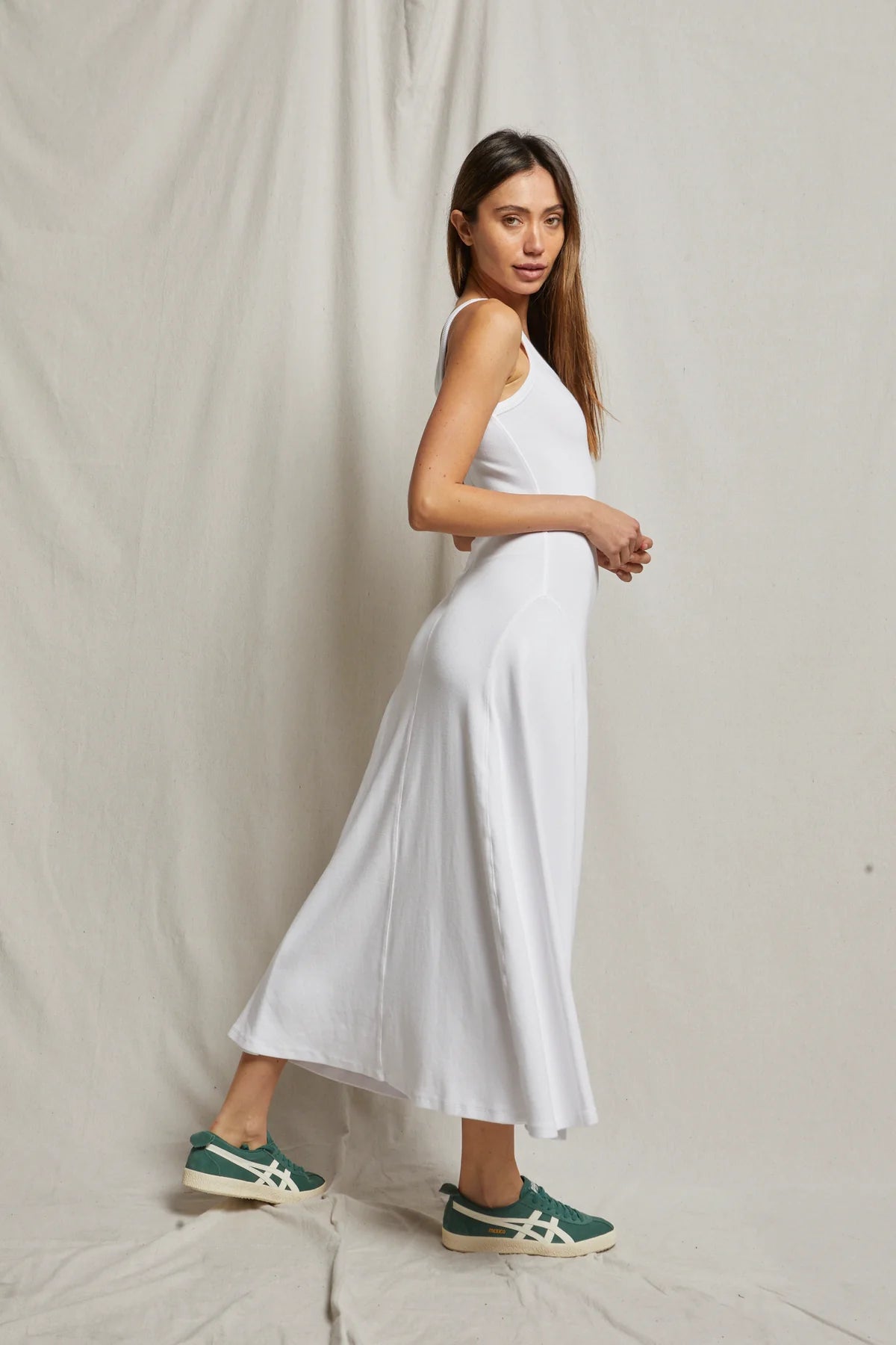 Perfect White Tee - Mimi Ribbed Maxi Dress Elegant Wraparound Maxi Dress