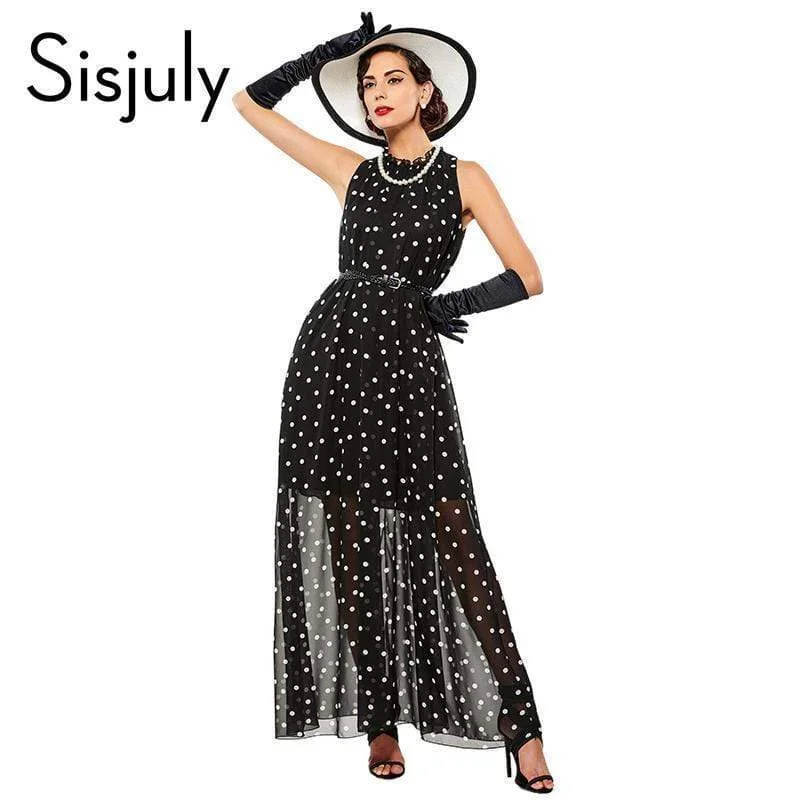 Dresses For Women Polka Dots Maxi Dress Elegant Tiered Maxi Dress