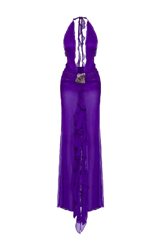 THE SENSU MAXI DRESS Trendy V-Neck Maxi Dress