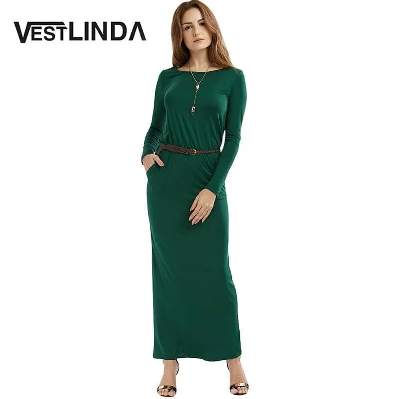 Dresses For Women Maxi Dress Full Sleeve Casual Dress Trendy A-Line Maxi Dress