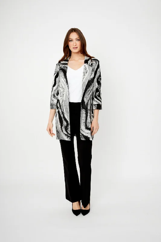 Black/ Grey Jacket Jersey Jacket Tulle Jacket Batik Jacket