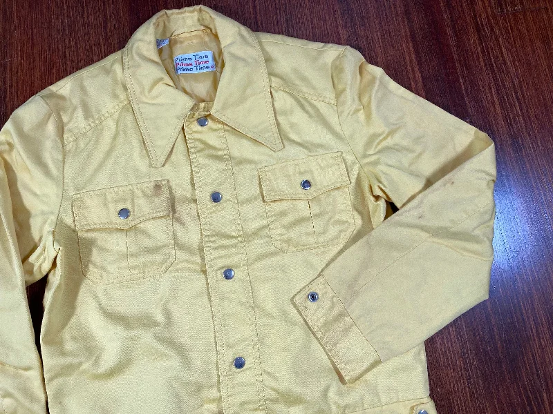 Vintage 80's Prime Time Women's Yellow Jacket Fitted Jacket Loose Jacket Oversized Jacket