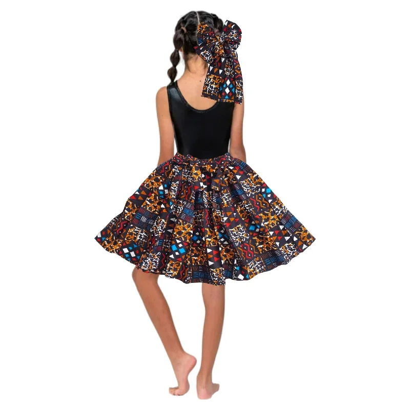 Kids African Print Midi Skirt lace skirt romantic